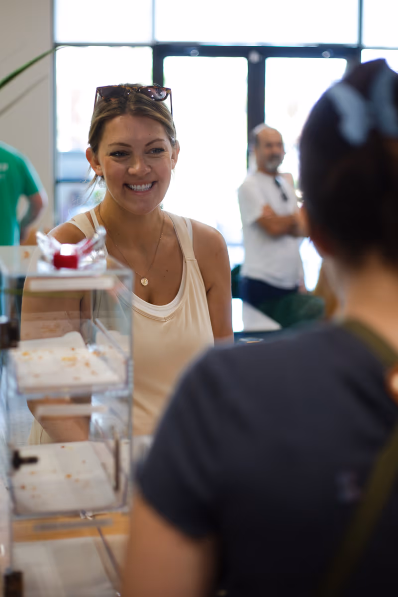 Barista at the counter